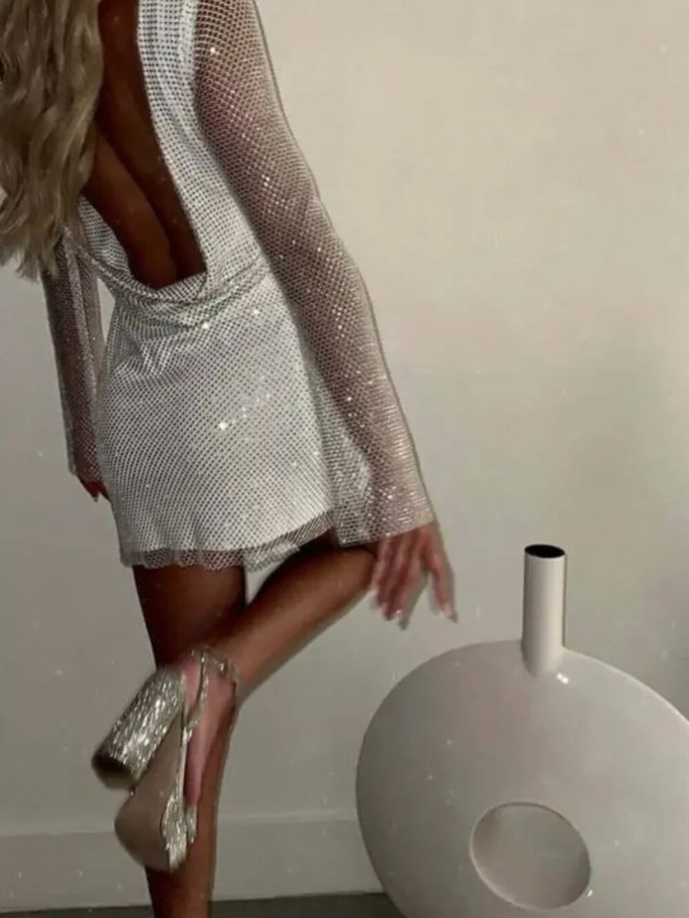 12th Tribe Silver Mini Dress